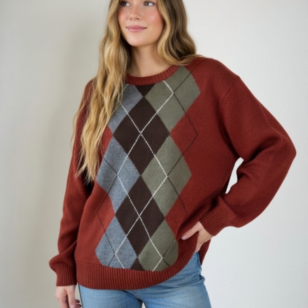 Argyle Sweater Fishermancore New England Inspired Dockers Knitwear